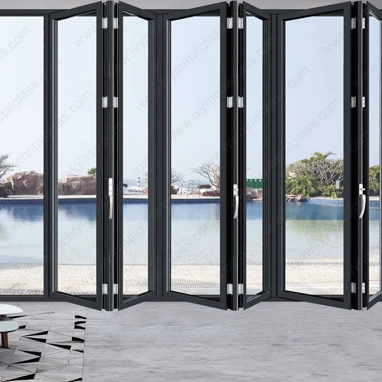 Tunga dubbelvikbara aluminiumdörrar